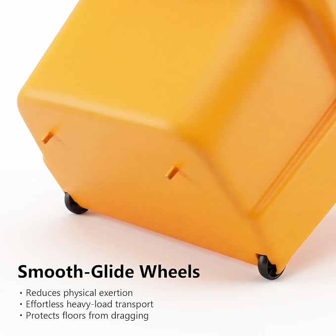 Jumbo Commercial Dustpan with Wheels & Comb Teeth - Image 3