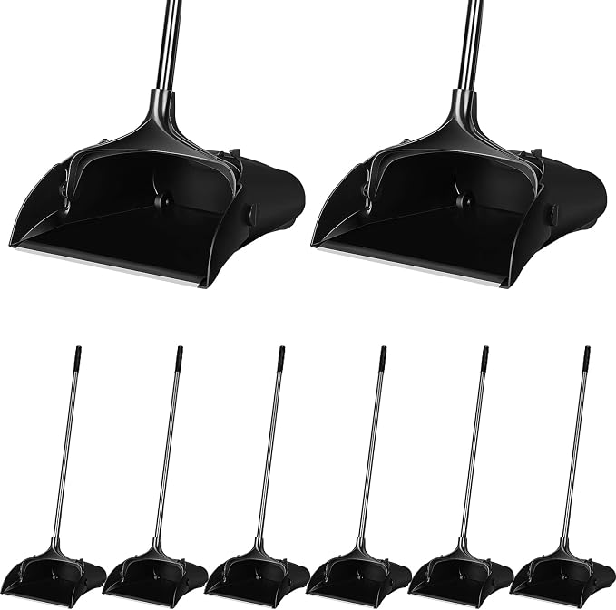 Weewooday 8 Pieces Commercial Lobby Dustpan Plastic Upright Dust Pan by Weewooday