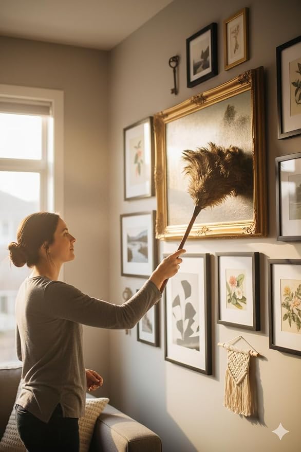 28-29" Natural Ostrich Feather Duster - Image 7