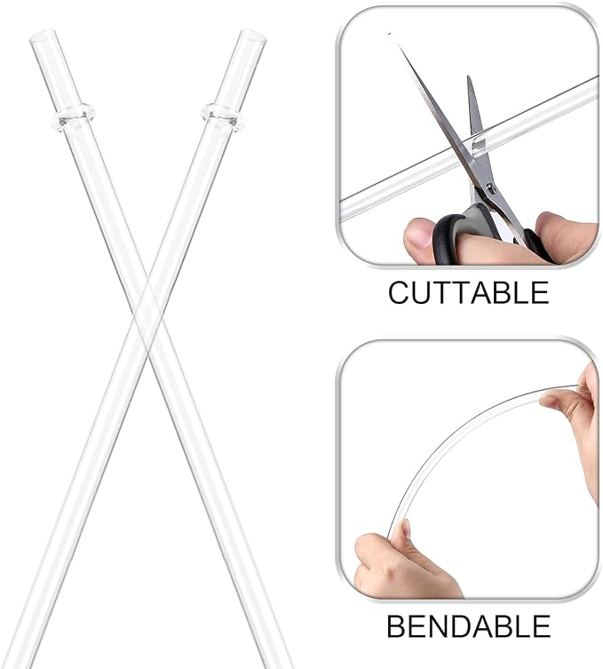 24 Pack, HIGHLY Transparent Reusable Plastic Straws - Image 7