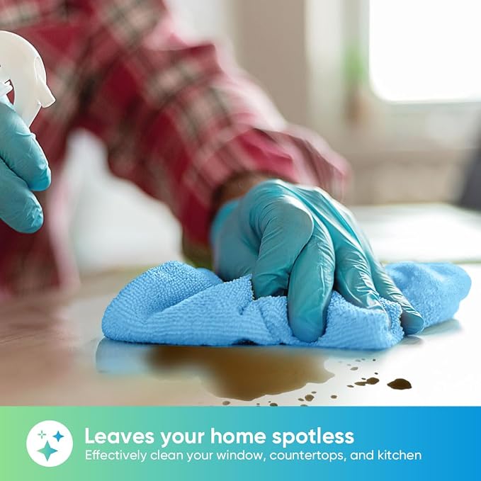 HOMEXCEL Blue Microfiber Cleaning Cloths, 20 Pack Cleaning Rags - Image 4