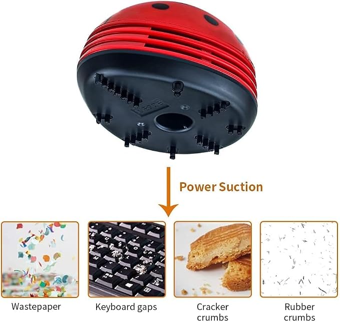 Cute Portable Cartoon Mini Desktop Vacuum Desk Dust Cleaner - Image 5