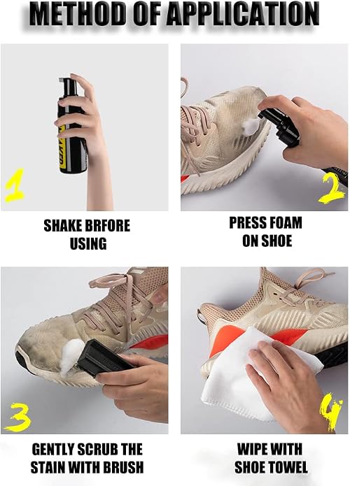 COZGO Shoe Cleaner Kit for Sneaker, Water-Free Foam Sneaker Cleaner 5.3Oz - Image 5