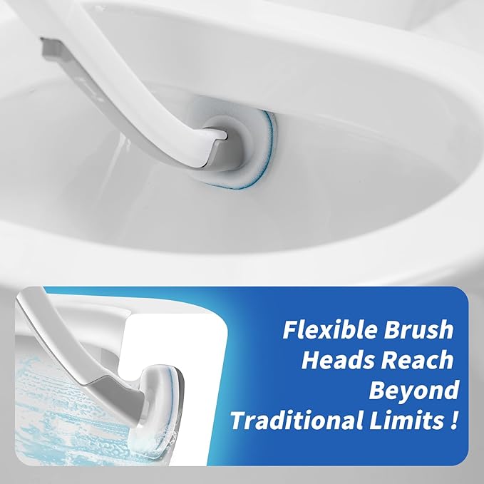 oshang Disposable Toilet Brush 2 Pack- Toilet Bowl Cleaner, Toilet Cleaning - Image 5