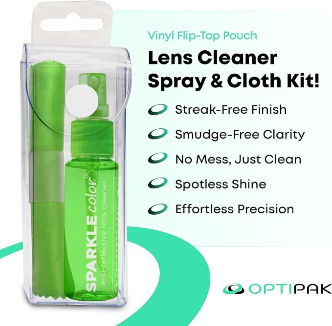 Vinyl Flip-Top Pouch Eyeglass Lens Cleaner Spray Kit - Image 4