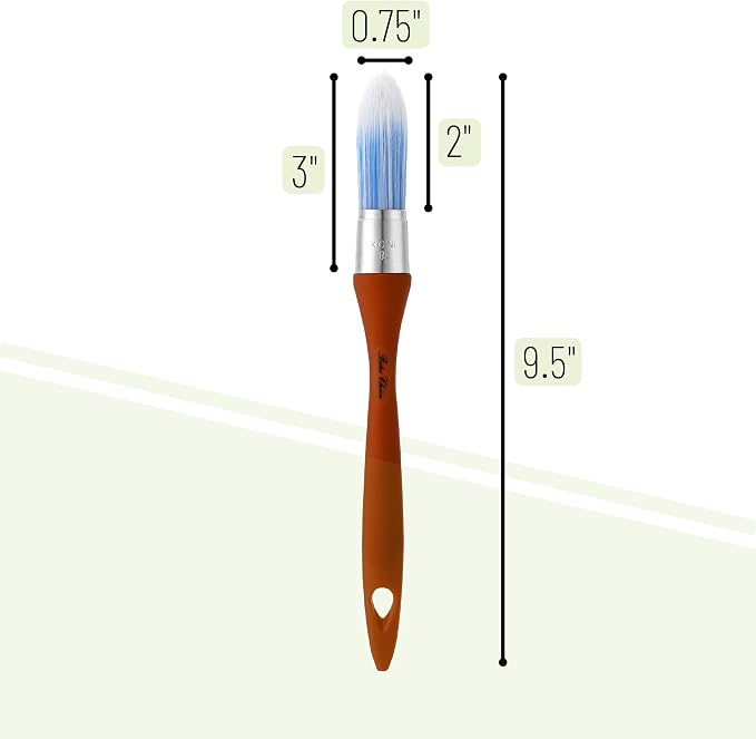 Bates- Trim Paint Brush, 0.75 Inch, Ergonomic Non-Slip Handle, Synthetic - Image 2