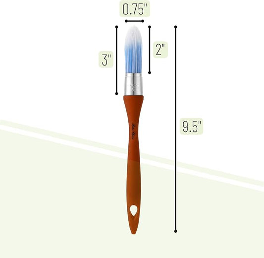 Bates- Trim Paint Brush, 0.75 Inch, Ergonomic Non-Slip Handle, Synthetic - Image 2