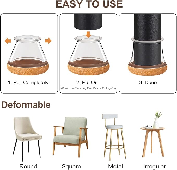 20 Pcs Chair Leg Floor Protectors - Image 4