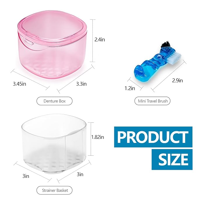 Travel Denture Case Denture Soaking Container - Image 2