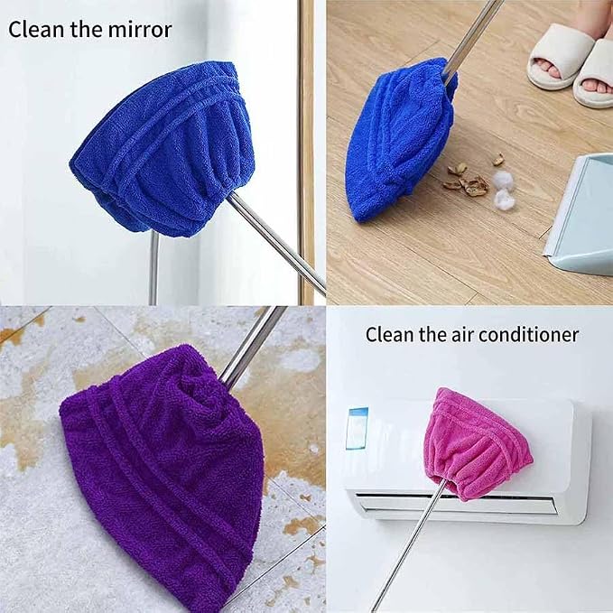 Icexeco Lazy Broom Cover Cloth, Washable Reusable Microfiber Broom Sweeping - Image 3