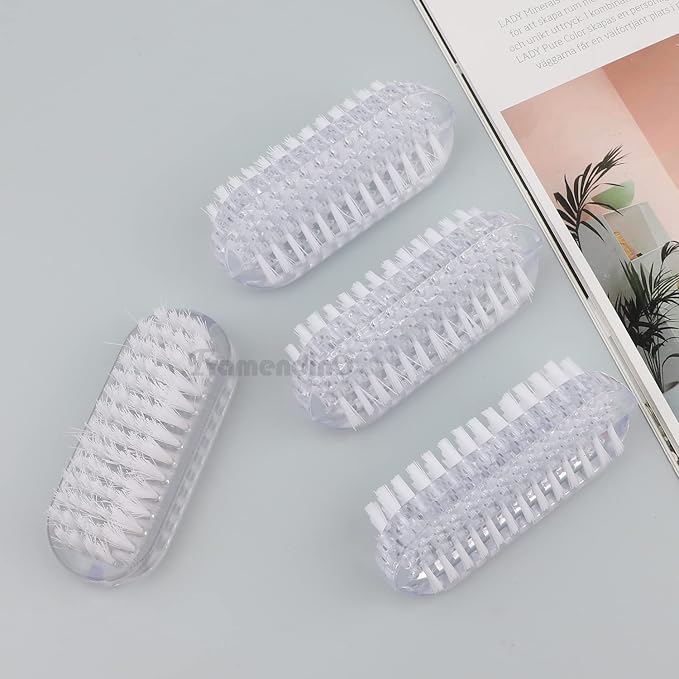 Framendino, 4 Pack Cleaning Nail Brushes Two Sided Hand Scrubbing Brush Plastic - Image 7