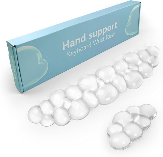 Gel Cloud Keyboard and Mouse Wrist Rest, Cute Wrist Support and Arm Support by KEPUTAIER
