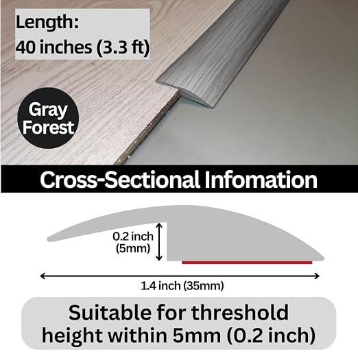 Floor Transition Strip Self Adhesive Carpet Wood Tile Vinyl Flooring Laminate - Image 2