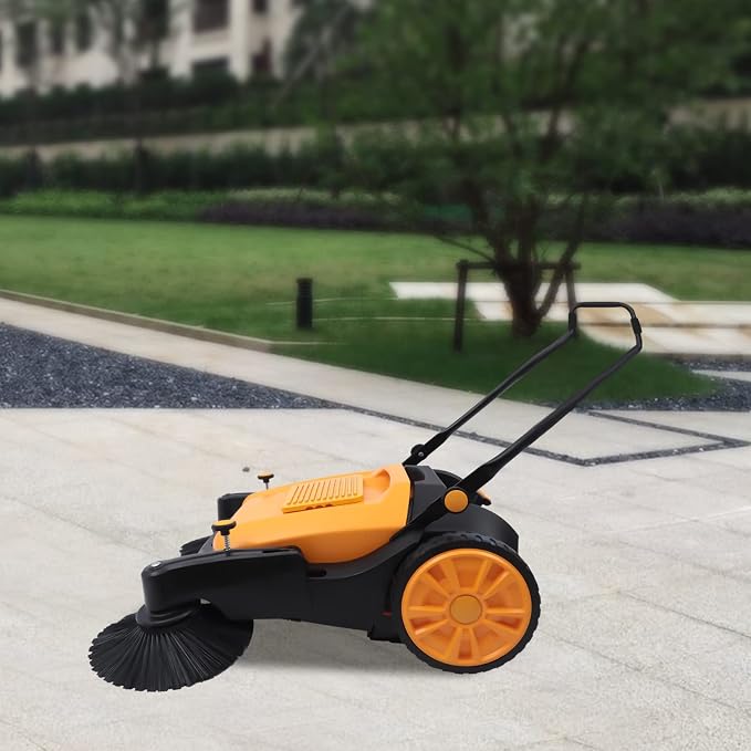Floor Sweeper, Lawn Sweeper Portable Street Sweep Tool, Hand-Push - Image 3