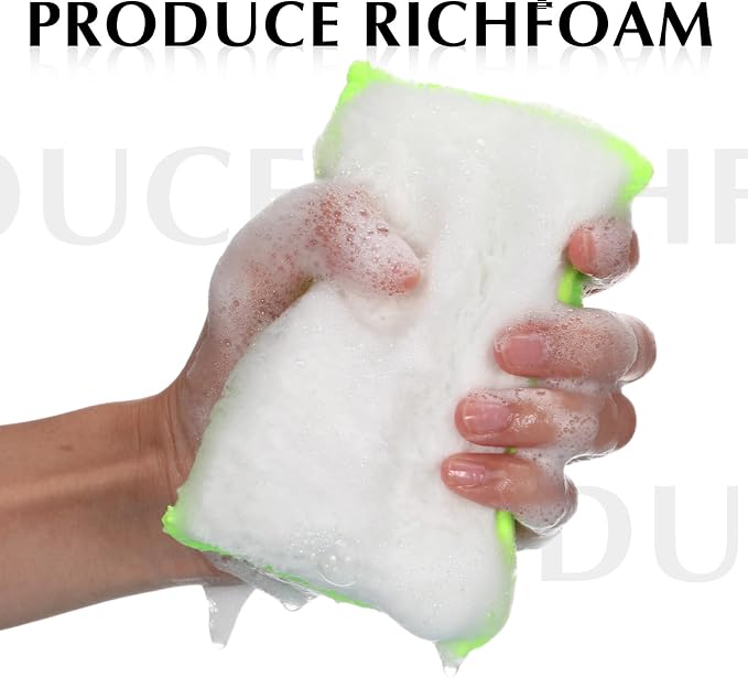 Mudder 8 Pcs Car Interior Scrubbing Sponge 5'' x 3'' Fiber Car Wax Applicator - Image 5