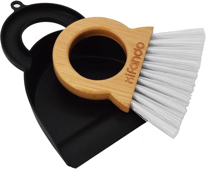 Mini Broom and Dustpan for Housekeeping-Bamboo Handle Small Broom and Dustpan - Image 9