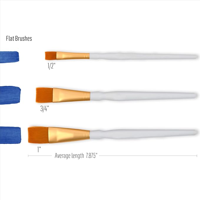 FolkArt Plaid Nylon Brush Set, 50559 Brown - Image 4