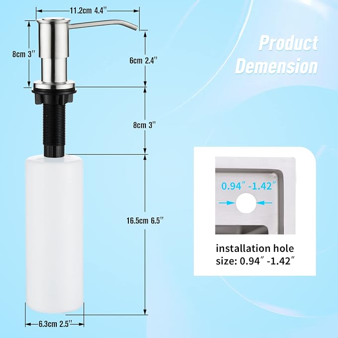 CREA Kitchen Sink Soap Dispenser Countertop - Image 5
