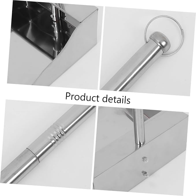 Heavy Duty Long Handled Dust Pan Ergonomic Stand Up Trash Dustpan - Image 3