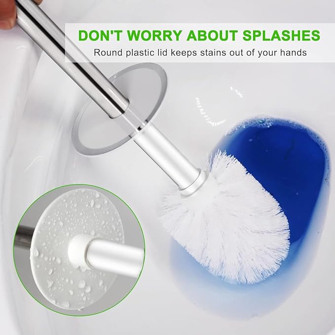 Toilet Brush and Holder Set, 2 Pack Toilet Bowl Brush - Image 3