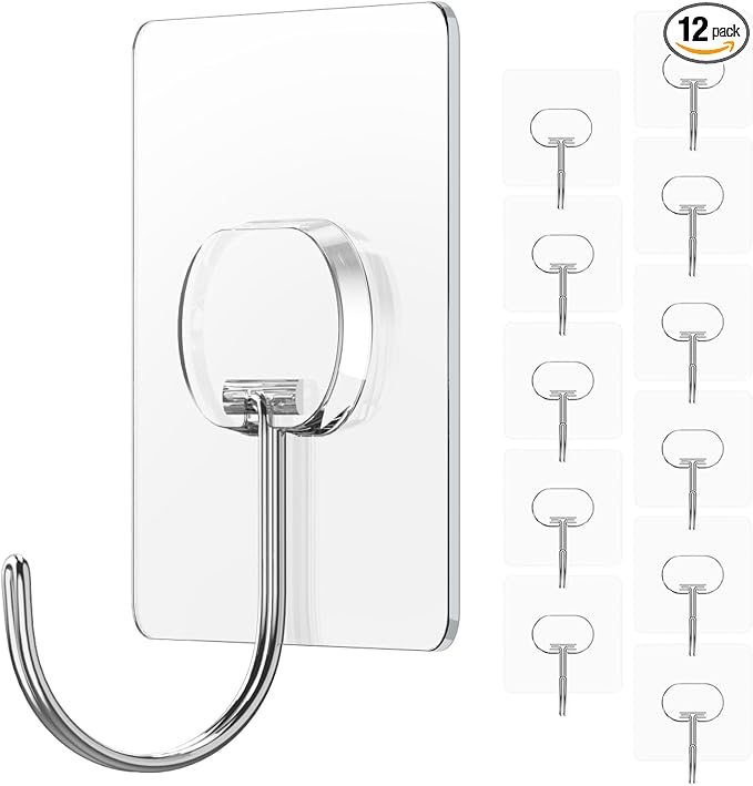 Large Adhesive Hooks for Hanging Heavy Duty Wall Hooks Self Adhesive Towel Coat by JINSHUNFA