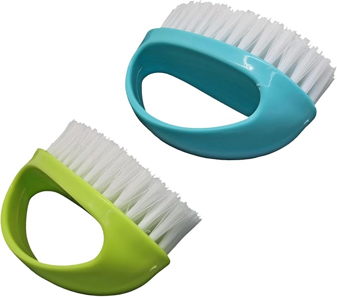 Hordion 2 Pack Hand Nail Brush, Heavy Duty Scrub Brush Nylon Stiff Bristles - Image 4