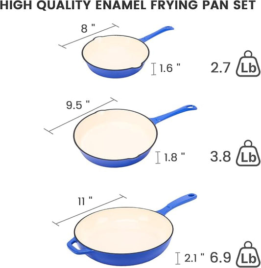 Hisencn Enameled Cast Iron Skillet - Image 2