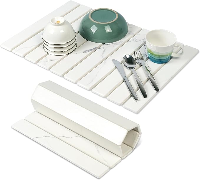 Large Stone Drying Mat for Kitchen Counter by Home