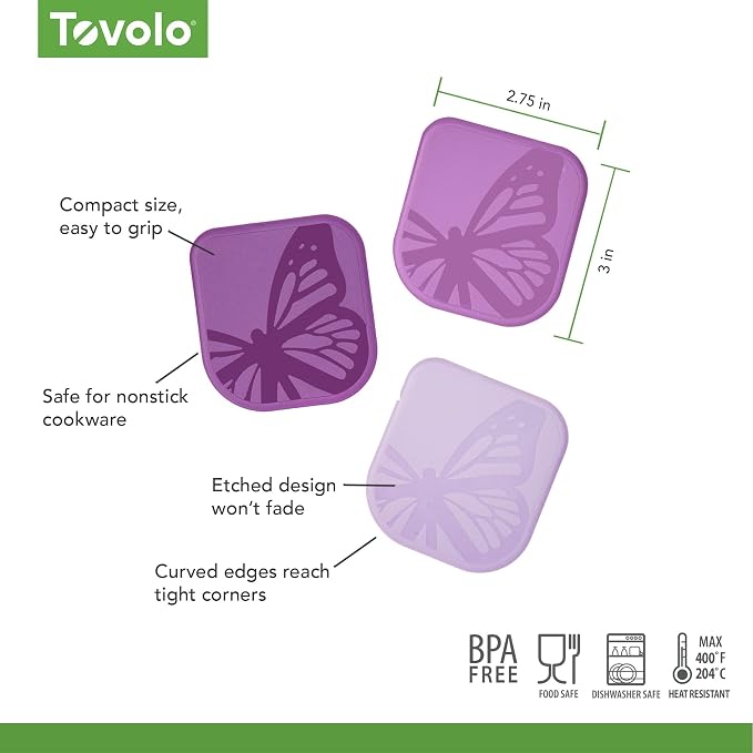 Tovolo Plastic Scraper Tool Set of 3 Butterflies - Image 5