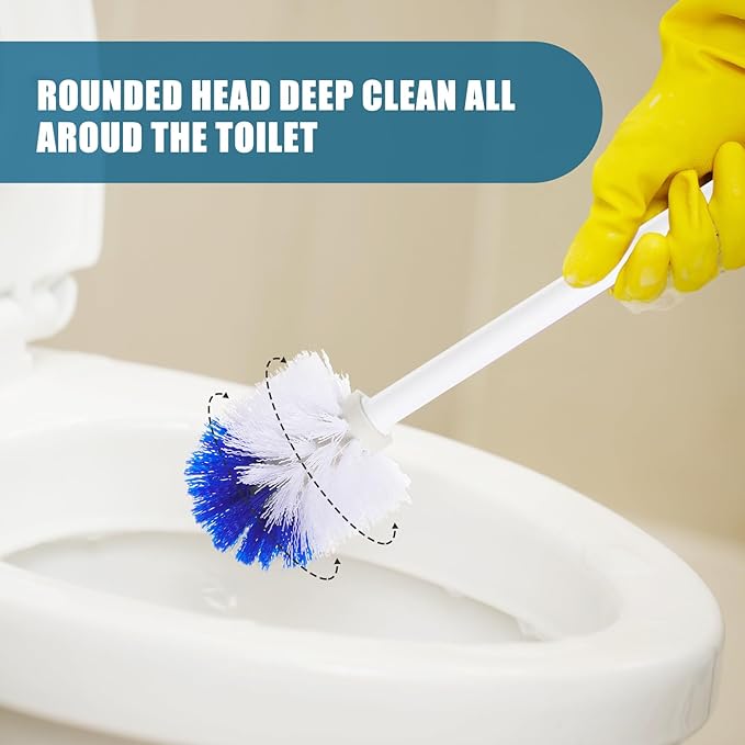 15 Pcs 18.5 Inch Toilet Bowl Cleaner Brush Bathroom Long Plastic Handled - Image 3
