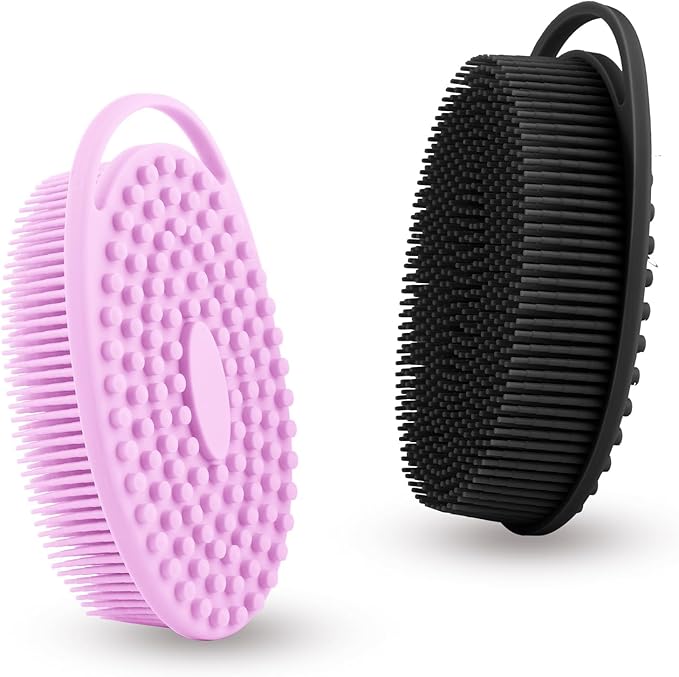 Soft Silicone Body Shower， Exfoliating Silicone Body Scrubber, Silicone Loofah by Bsofing