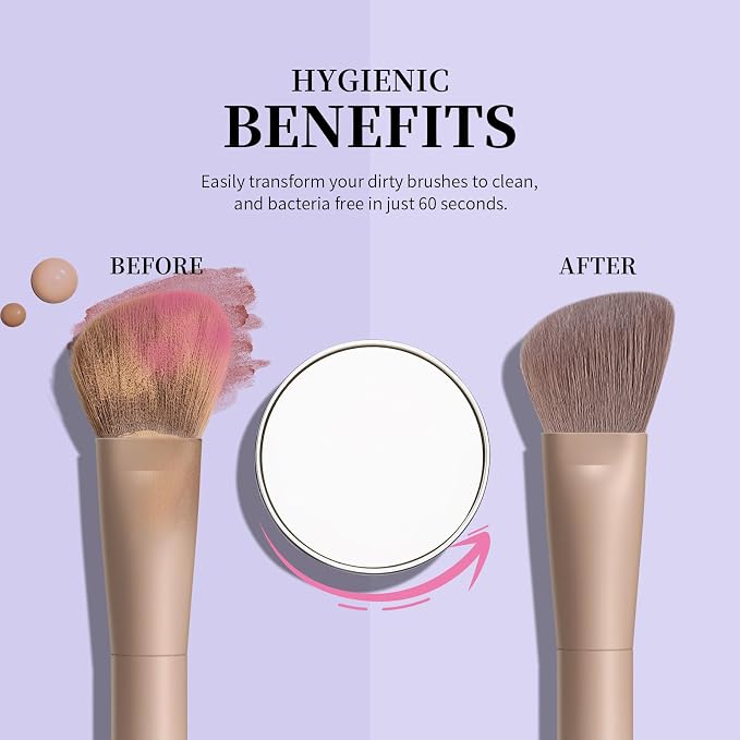 DUcare Makeup Brush Cleaner Shampoo Soap Solid Brush Cleaning Mat Removes - Image 4