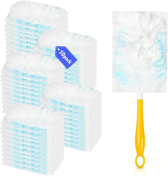 50 Count 180° Multi-Surface Feather Duster Refills Compatible by Bisenkud