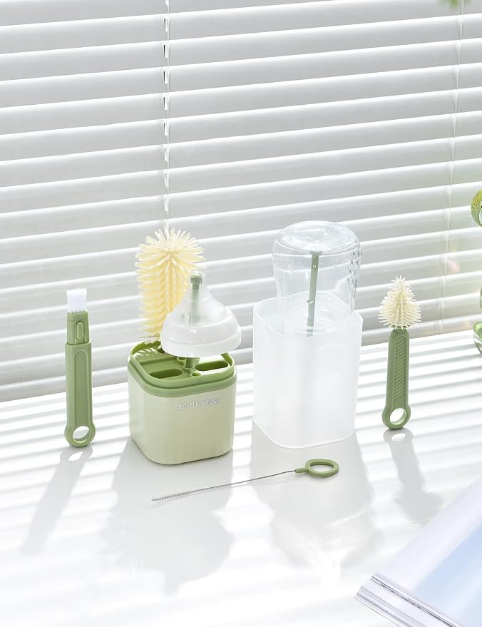 Baby Bottle Brush Set-Travel Bottle Cleaner Kit - Image 9