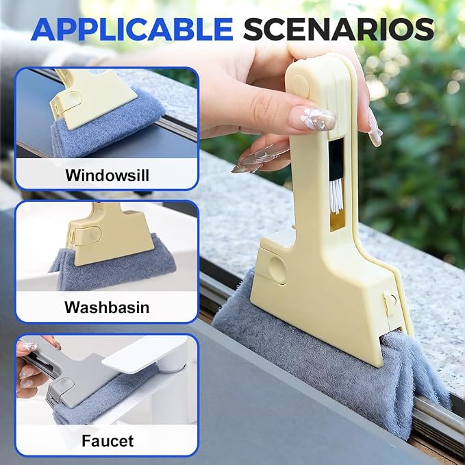 3 Pcs Magic Window Track Cleaners, 2026 Upgraded Handheld Window Groove - Image 3