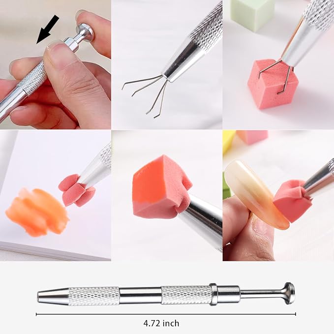 100Pcs Soft Nail Sponges for Ombre Mini Nail Art Sponges - Image 4