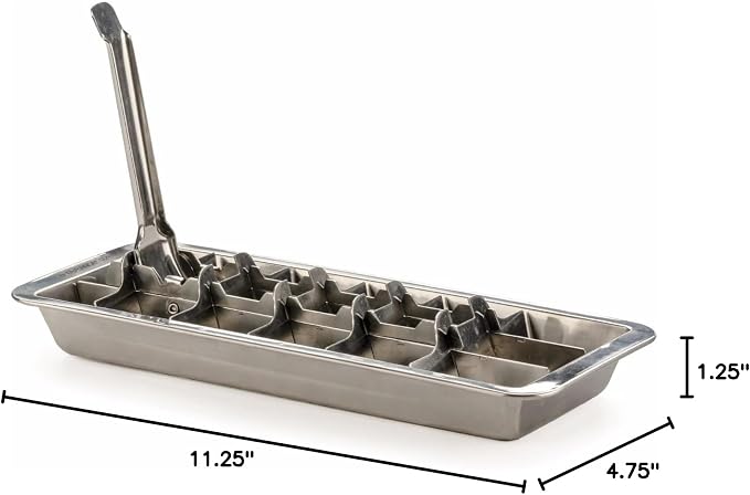 Vintage Inspired Ice Cube Tray | 18/8 Stainless Steel | 18 Slot Ice Cube Tray | - Image 8