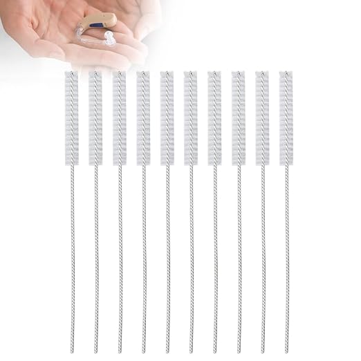 10 Pcs Hearing Aid Vent Tube Cleaning Brush, Professional Nylon Hair Hearing - Image 7