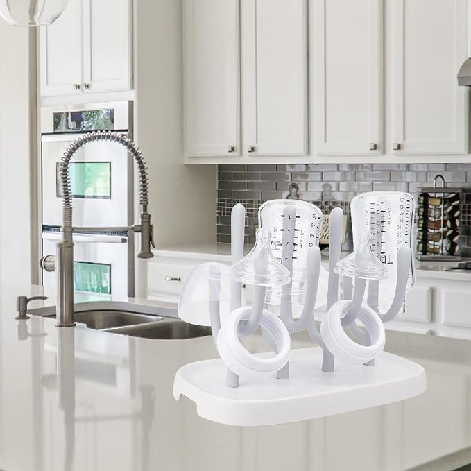 Baby Bottle Drying Rack, Space Saving Bottle Dryer Holder - Image 5