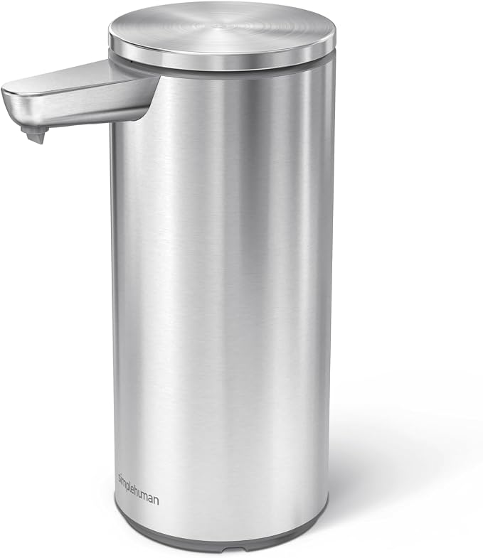 simplehuman 9 oz. Touch-Free Automatic Rechargeable Sensor Pump, Brushed by Simplehuman