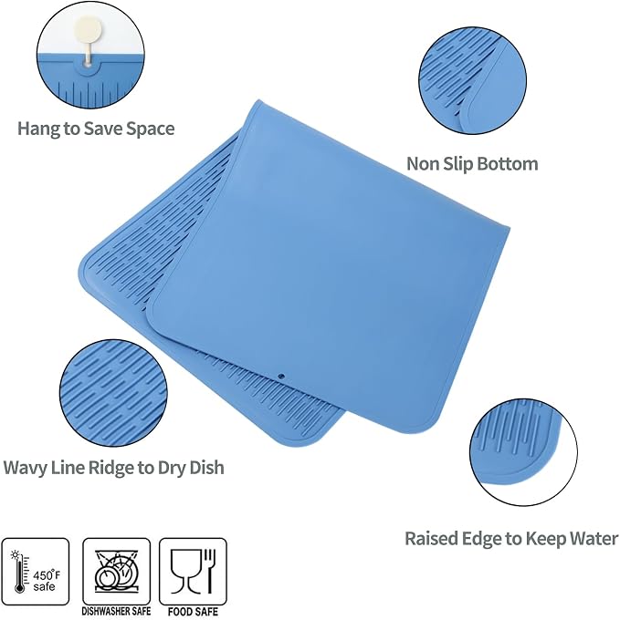Silicone Dish Drying Mat for Multiple Usage, Easy clean, Eco-friendly, - Image 3