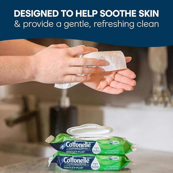 Cottonelle GentlePlus Flushable Wet Wipes - Image 5
