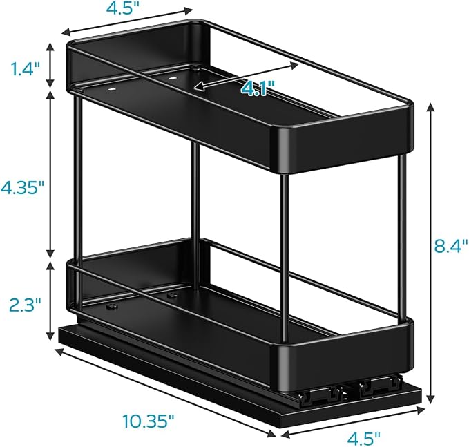 Nieifi Spice Rack Organizer for Cabinet, Vertical Spice Rack Pull Out, - Image 7