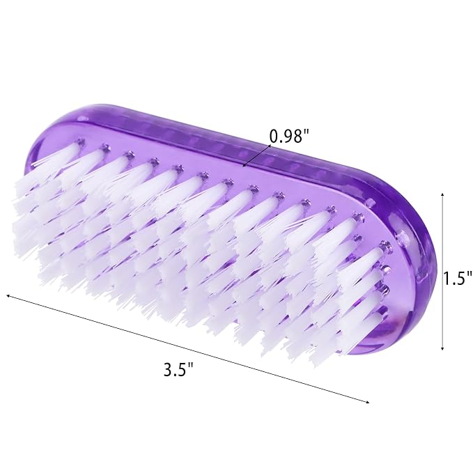 Nail Cleaning Brushes Plastic for Fingernails 2-Sided Non-Slip Brush Nail - Image 3