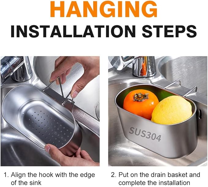 SYCOOVEN Stainless Steel Sink Drain Strainer Basket - Image 8