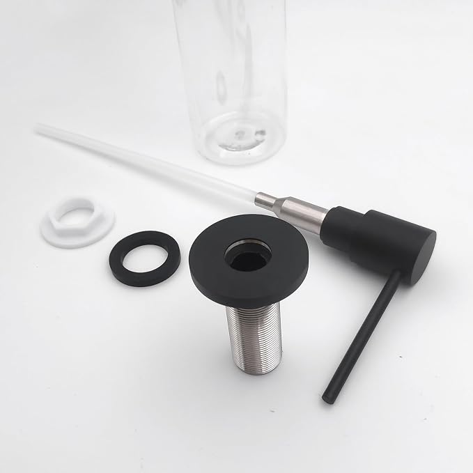 Matte Black All Brass Soap Dispenser - Image 3