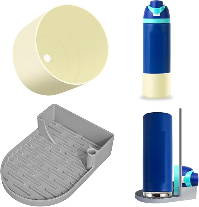 Silicone Water Bottle Boot and Bottle Drying Rack Compatible by Unknown