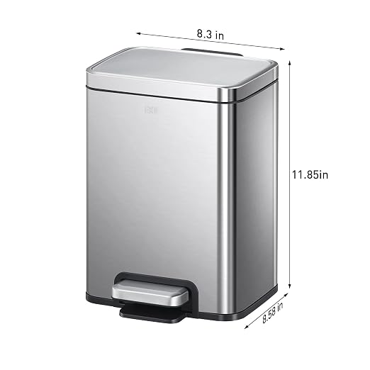 EKO Madison 6L / 1.6 Gal Bathroom Trash Can - Image 6