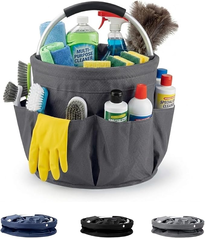 Multifunctional 17L Cleaning Caddy, Foldable 600D Organizer Bag by Unknown