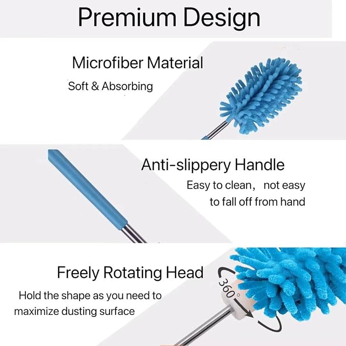 Microfiber Duster for Cleaning, Small Dusters for Cleaning Office Car Computer - Image 2